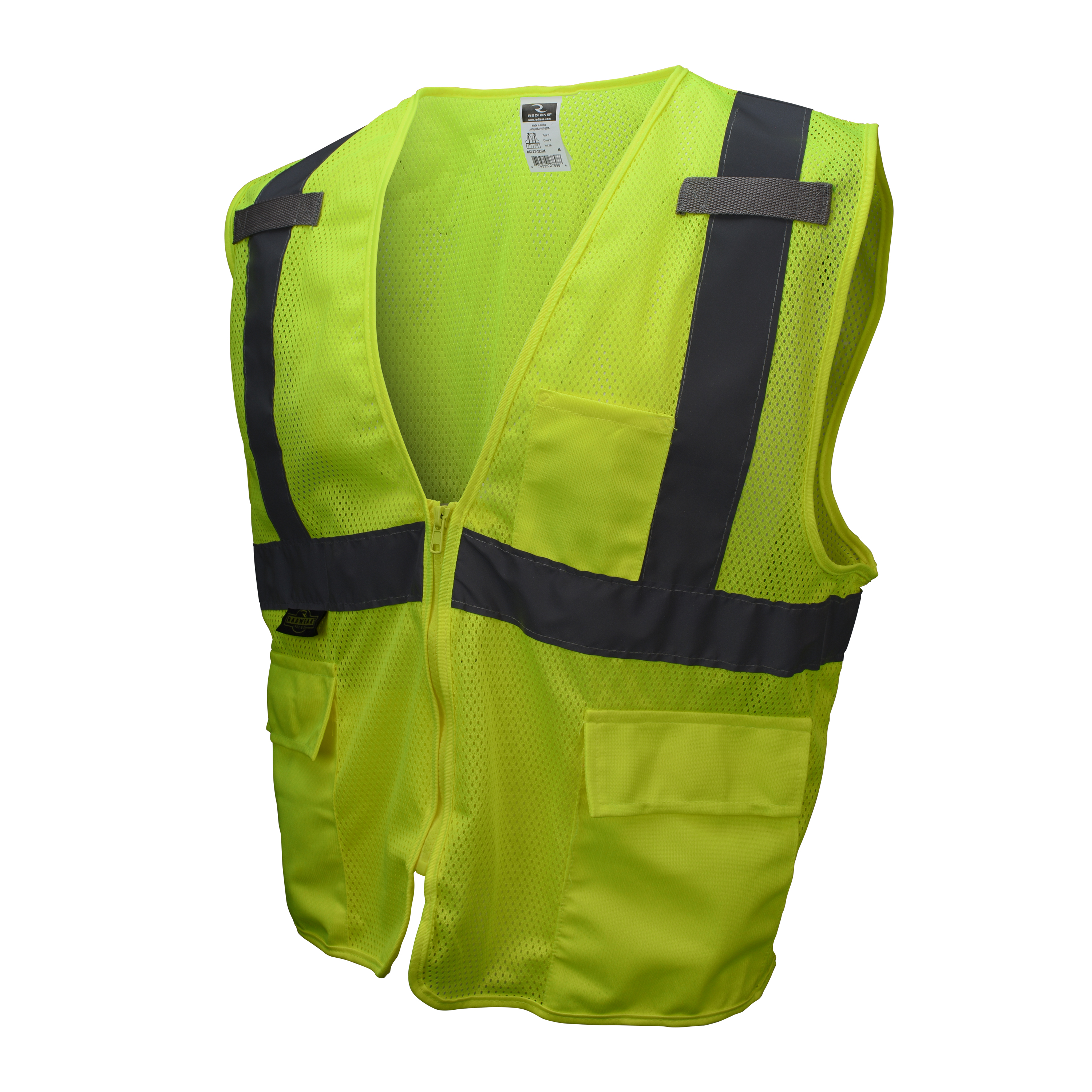 SV27 Multipurpose Surveyor Type R Class 2 Mesh Safety Vest - Green Mesh- Size L - Safety Vests